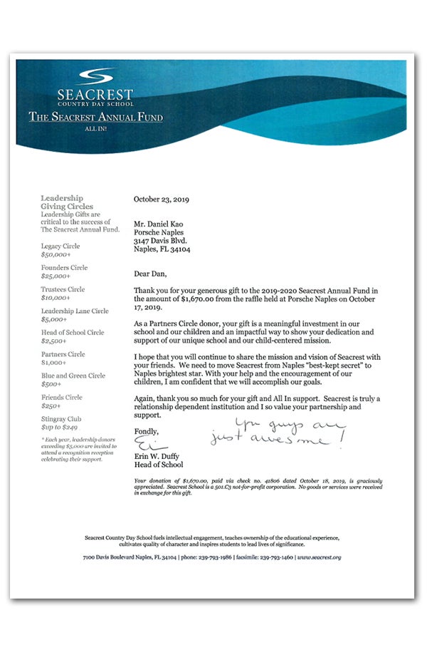 Seacrest Annual Fund Letter
